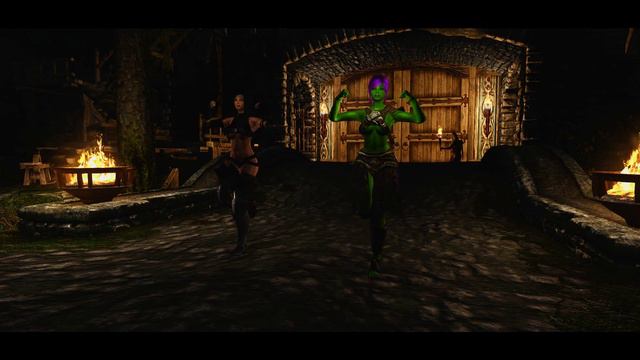 Skyrim dancing - Whiterun city night - Midoriana смотреть онлайн