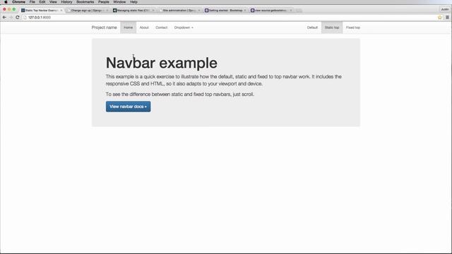 Try Django 1.8 Tutorial - 19 of 42 - Adding Bootstrap to Django - Learn Django смотреть онлайн