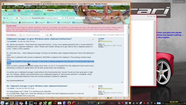 LinuxMint Clipboard Klipper Desktop 2016 03 30 17 20 00
