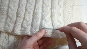 ШАРФ СПИЦАМИ красивым узором. Подробное описание.