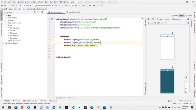 Lesson 6 - Android Development ( EditText - edit-text In Android Studio ) [ 2021 ] смотреть онлайн