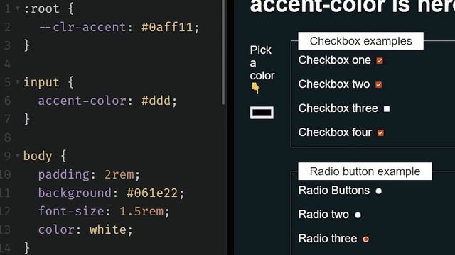 Styling forms just got easier with accent-color смотреть онлайн