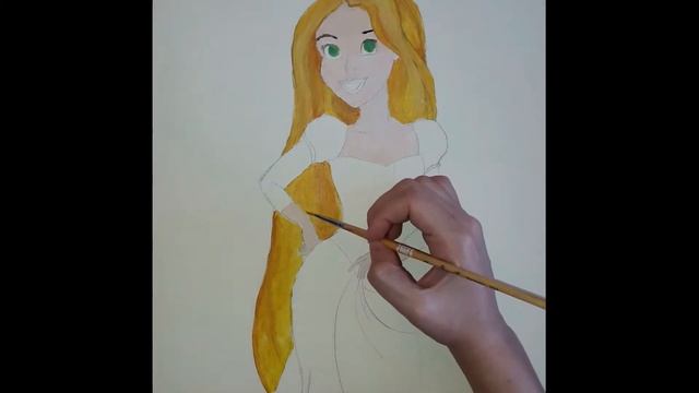 Tangled drawing , ART , Drawing , Рисования для начинающих , Рапунцель , рисовать рапунцель смотреть онлайн