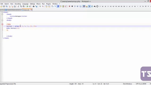 PHP Arrays declaration and usage Part 1 - Lecture 14 (PHP Tutorial) смотреть онлайн
