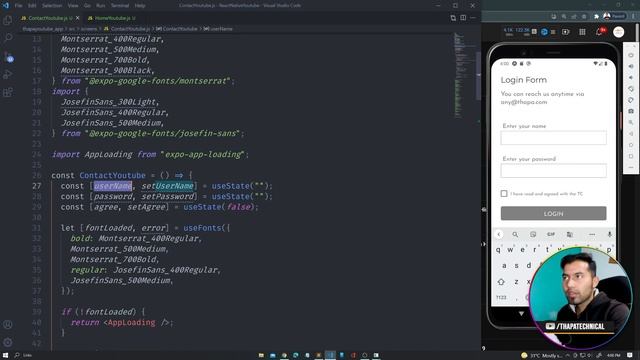 React Native Login Form Validation & Getting User Data in React Native in Hindi #30 | P-2 смотреть онлайн
