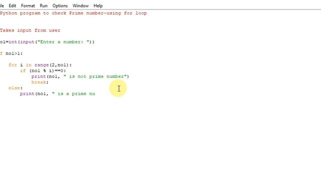 Python program to check Prime number-using for loop смотреть онлайн