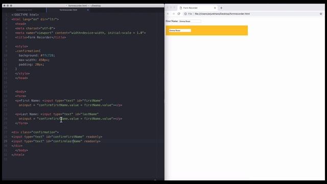 Form Fields: Dynamically Display Inputted Details, in Real-Time смотреть онлайн