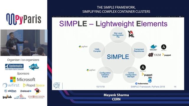 PyPartis 2018 - The SIMPLE Framework, simplifying complex container clusters смотреть онлайн
