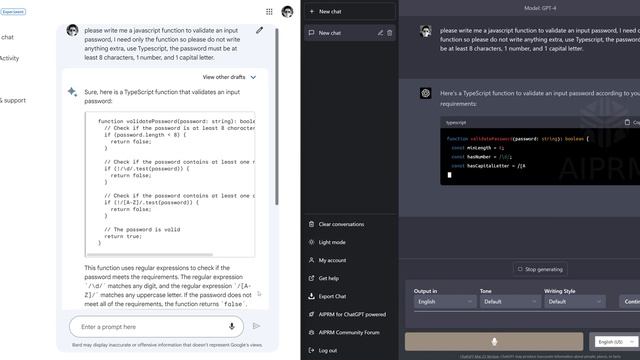 Google Brad VS Chat GPT 4 for programming смотреть онлайн