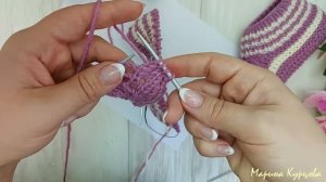 ПРОСТЫЕ Следки на двух спицах без шва на подошве. МК для начинающих.