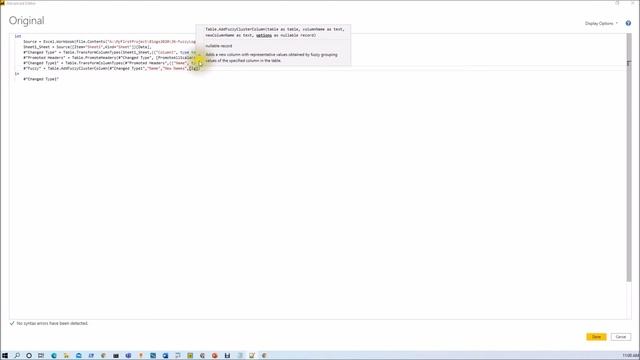 Table.AddFuzzyClusterColumn Function in Power BI смотреть онлайн