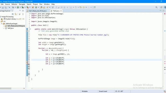 Image Processing in java(Colored image to Negative image conversion) смотреть онлайн