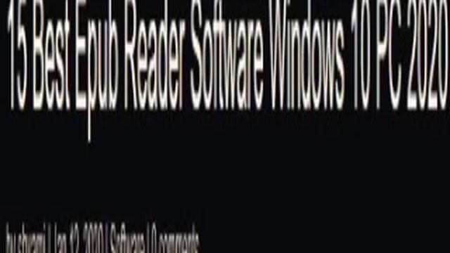 dawi reads "15 Best Epub Reader Software Windows 10 PC 2020" смотреть онлайн