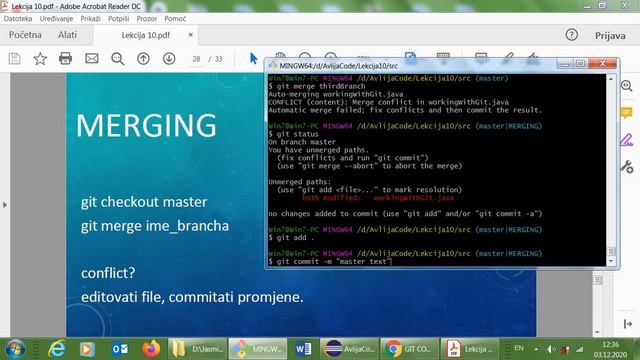 GIT MERGE and CHECKOUT - Lekcija 10 смотреть онлайн