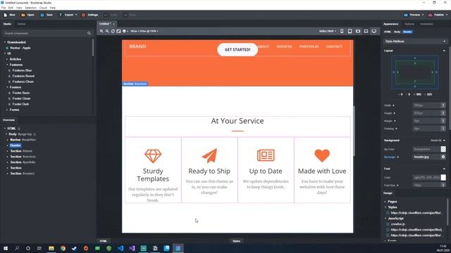 Bootstrap Studio Creativ Template Showcase - Bootstrap Studio смотреть онлайн