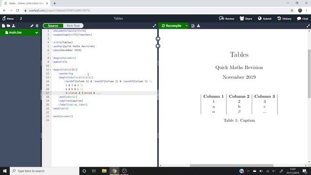 How to make Tables in LaTeX смотреть онлайн