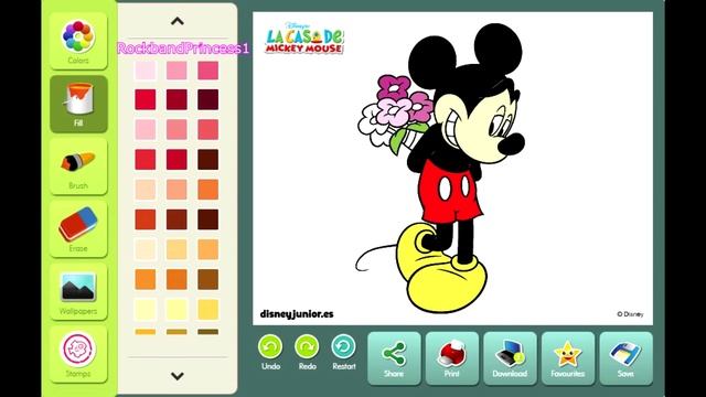 Mickey Mouse Coloring Games - Click And Color Disney смотреть онлайн
