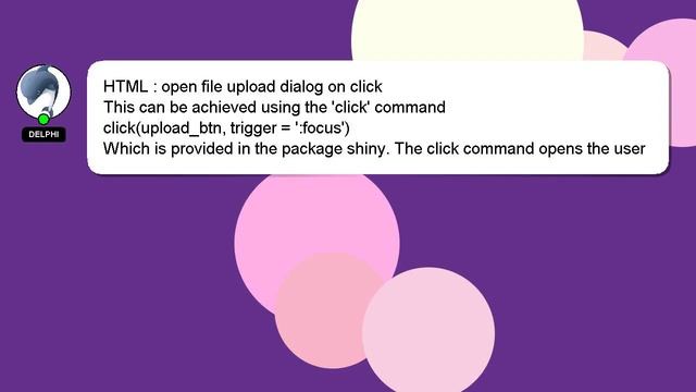 HTML : open file upload dialog on click смотреть онлайн