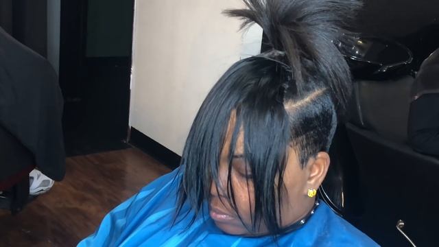 How to do rubber band method with top knot bun and faux bangs hair tutorial смотреть онлайн