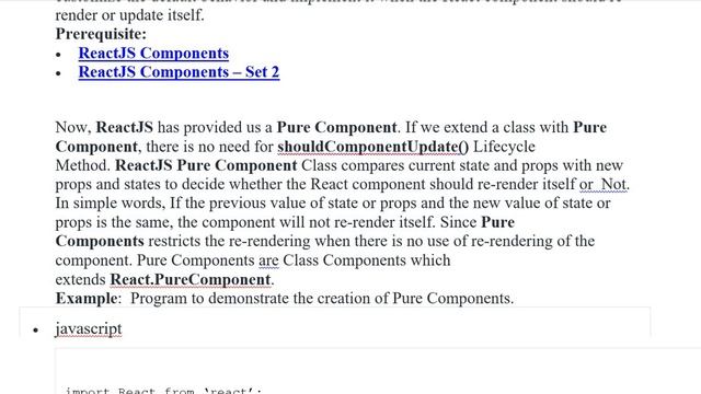 ReactJS | Pure Components смотреть онлайн