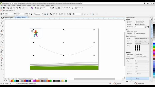Using the Fit Objects to Path Feature in CorelDRAW смотреть онлайн