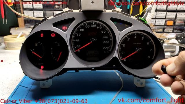 Пересвет приборной панели + тест стрелок Subaru Forester SG смотреть онлайн