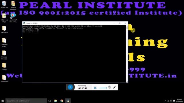 Working with If Condition with Relational Operator in Python by Pearl Institute - Part 6 смотреть онлайн