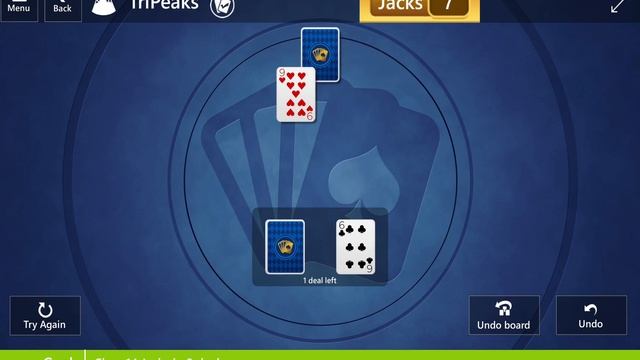 Star Club\TriPeaks\Expert II: Clear 14 Jacks in 3 deals смотреть онлайн