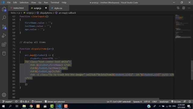 To-Do App Using ECMAScript - #3 Delete Student From Html and Local Storage смотреть онлайн