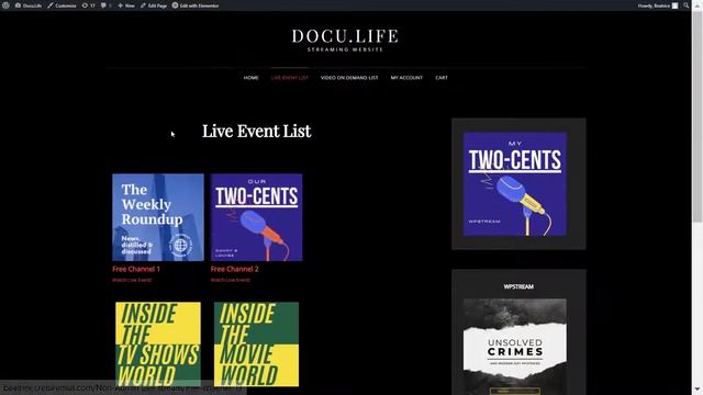 How To Add a List of ACTIVE LIVE STREAMS And VIDEOS (Elementor) смотреть онлайн