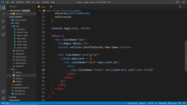 Build a Memory Game with React #3 - Creating a Card Grid смотреть онлайн