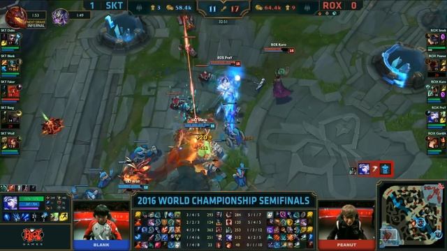 PraY Ashe Arrow stops Teleport to win the game - SKT vs ROX WORLDS 2016 League of Legends смотреть онлайн