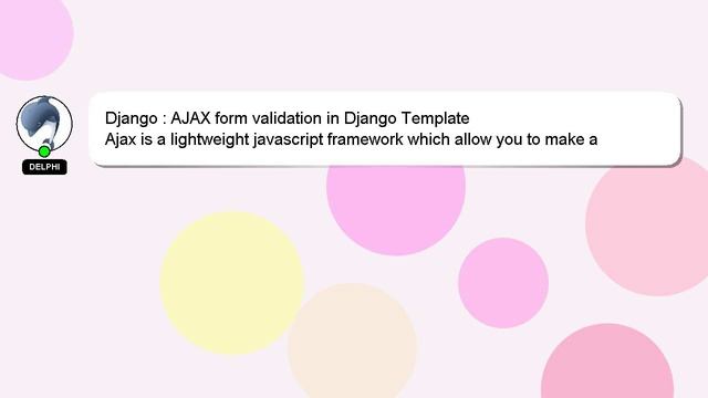 Django : AJAX form validation in Django Template смотреть онлайн