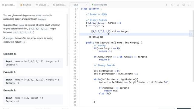 Search in Rotated Sorted Array | Tamil | Leetcode in Tamil | Clear Explanation | Problem Solving смотреть онлайн