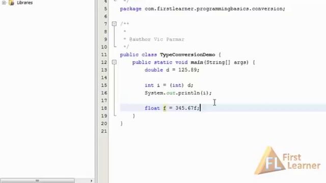 Learning Java Part 6 - TYPE CONVERSION AND TYPE CASTING смотреть онлайн