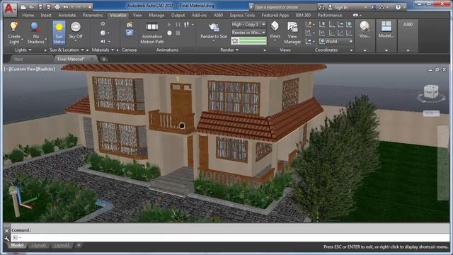AutoCAD Render Test With i7 6700K 16 GB GTX 1060 6GB смотреть онлайн