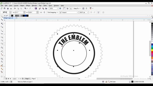 Badge Logo's in Corel draw смотреть онлайн