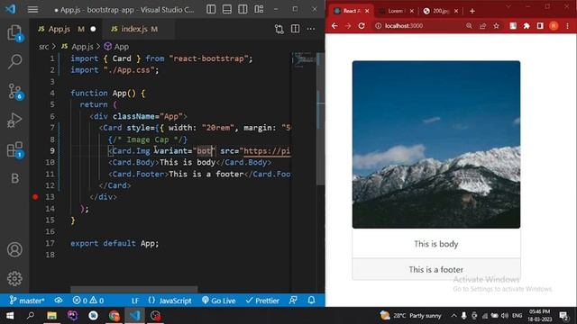 Card Component in React-Bootstrap in Hindi смотреть онлайн