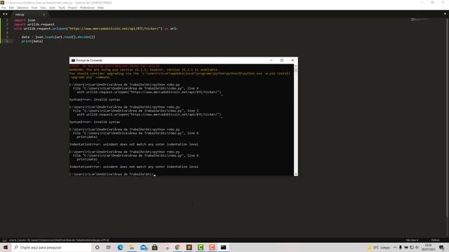 Robô Python - Lendo o valor do Bitcoin(BTC) utilizando Json _ EP 1 смотреть онлайн
