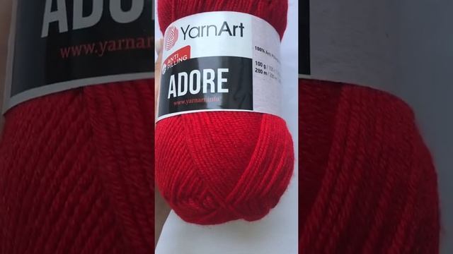 Подробный обзор пряжи YarnArt Adore(анти-пиллинг акрил) №352 Темно-красный смотреть онлайн