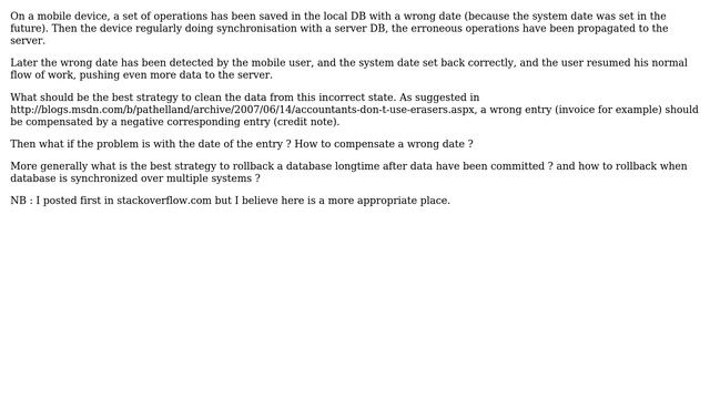 Software Engineering: How can we rollback a database synchronized over multiple systems? смотреть онлайн