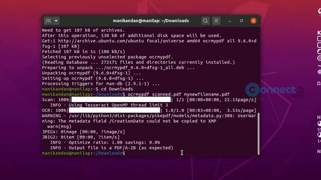 How to turn a Scanned pdf into a text searchable pdf in Ubuntu | OCRmyPDF смотреть онлайн