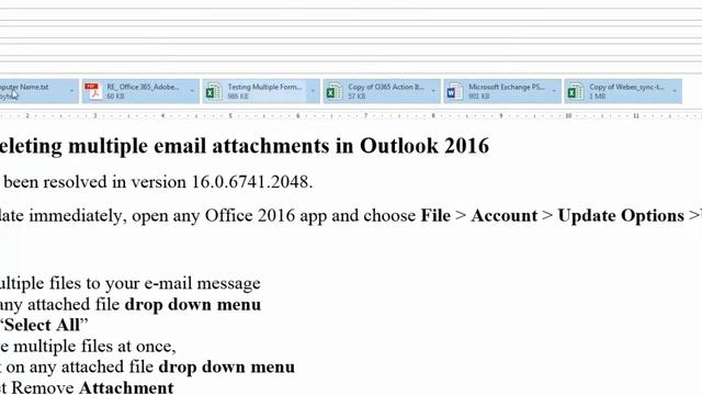 How to select and delete multiple e-mails attachments from Outlook 2016 смотреть онлайн