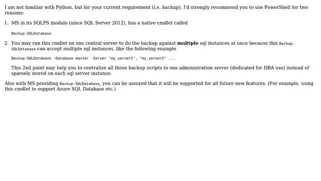 Databases: SQL Server backup. PowerShell vs Python (3 Solutions!!) смотреть онлайн