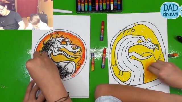 How to draw a logo Mortal Kombat смотреть онлайн