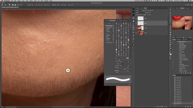 How to remove peach fuzz, facial hair in Photoshop. смотреть онлайн
