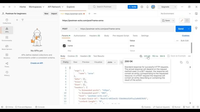 Postman для QA. Информация об ответе. смотреть онлайн