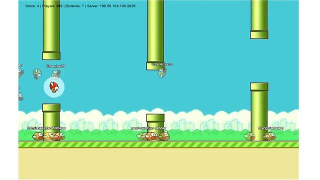 Flappy Bird MMO is hard смотреть онлайн