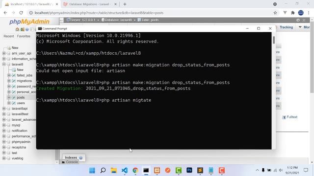 Laravel 8 Basic to Advanced Bangla Tutorial | Drop Single & Multiple Column From Table | P - 14 смотреть онлайн