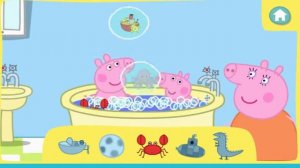 Свинка Пеппа и Джордж купаются в ванной и весело играют